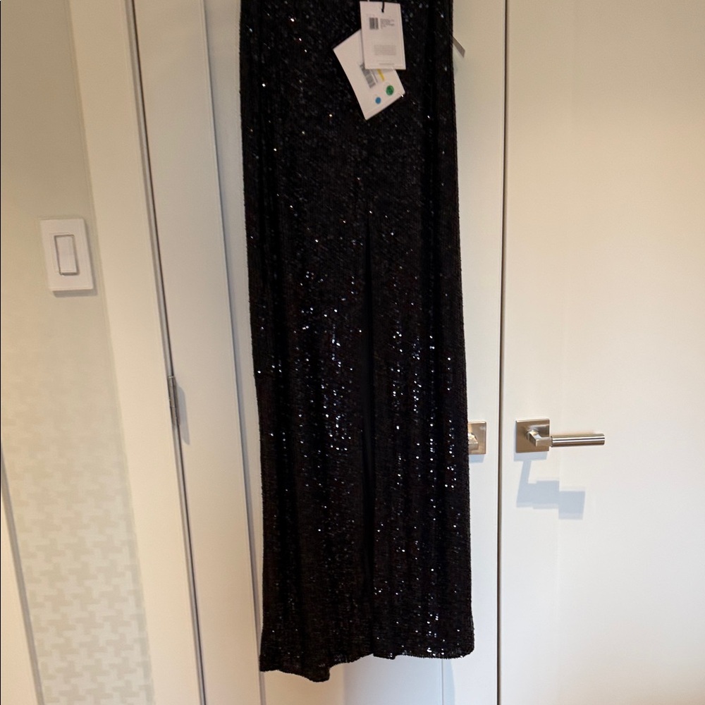 NWT Galvan Black Sequin Skirt